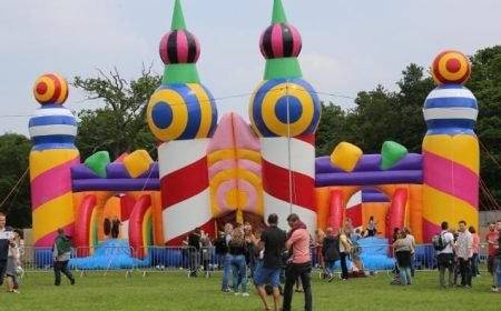 Large Bouncy Castle In Field